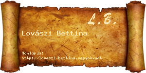Lovászi Bettina névjegykártya