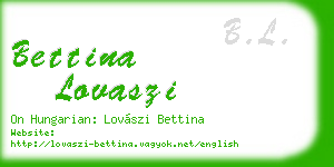 bettina lovaszi business card
